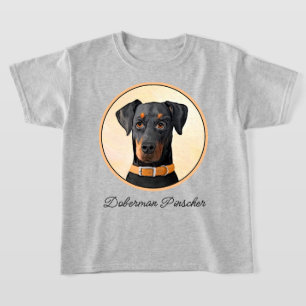 Dobermann Pinschergeschilderd origineel kunstwerk  T-shirt
