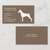 Dobermann Pinschersilhouet Visitekaartje (Voorkant / Achterkant)