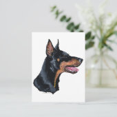 Dobermann-profiel Briefkaart (Staand voorkant)