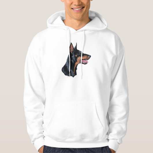 Dobermann Profiel Hoodie (Voorkant)
