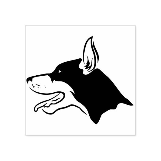 dobermann profielzegel rubberstempel (Afrduk)
