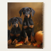 Dobermann Puppy Autumn Delight Pompoen Planner (Achterkant)