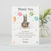 Dobermann Puppy Hond Verjaardag Bedankkaart Kaart (Staand voorkant)