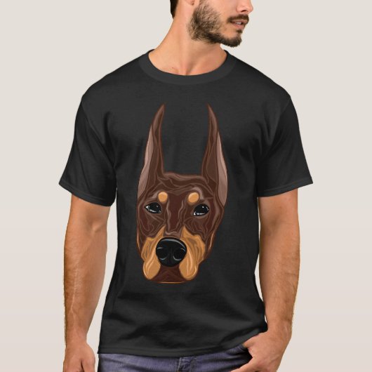 Dobermann Red en Rust T-shirt (Voorkant)