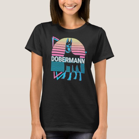 Dobermann Retro T-shirt (Voorkant)