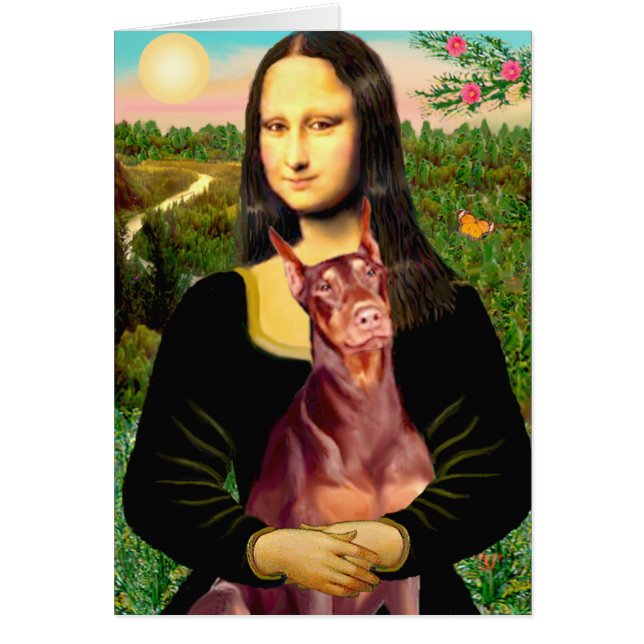 Dobermann (rood) - Mona Lisa (Voorkant)