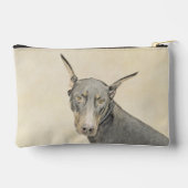 Dobermann Schilderij Dobie Gecoupeerde Hond Kunst Etui (Achterkant)