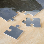 Dobermann Sneeuwt het Kerstmis Legpuzzel (Zijkant)