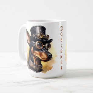 Dobermann Steampunk Hond Koffiemok