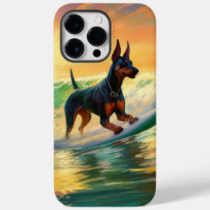 Dobermann Strand Surfing Schilderij Case-Mate iPhone 14 Pro Max Hoesje