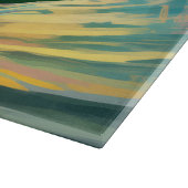 Dobermann Strand Surfing Schilderij Snijplank (Hoek)
