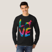 Dobermann Tie Dye Love Dog Mom Dad T-shirt (Voorkant volledig)