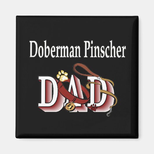 dobermann vader Magnet (Voorkant)