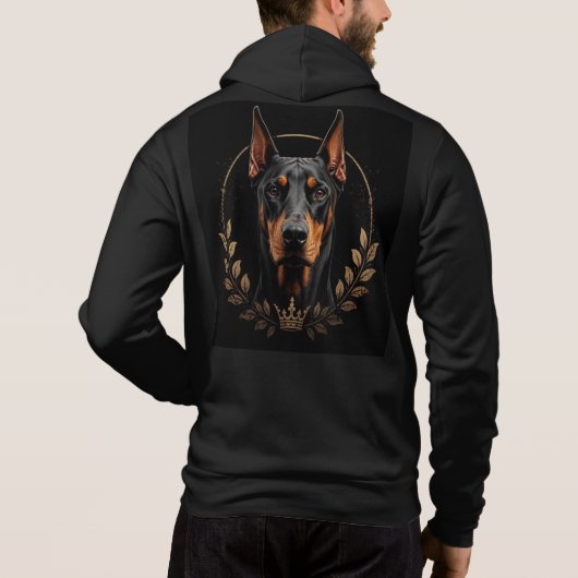 Dobermann vader moeder hoodie (Achterkant)