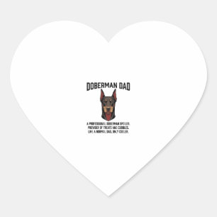 Dobermann Vader Vintage Gravure Hond Liefhebber Sh Hart Sticker