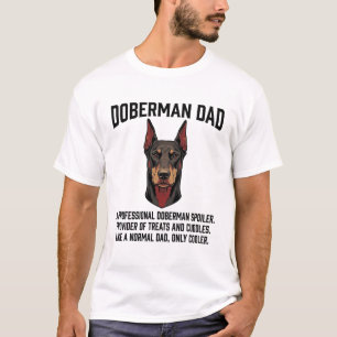 Dobermann Vader Vintage Gravure Hond Liefhebber Sh T-shirt