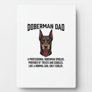 Dobermann Vader Vintage Gravure Hond Liefhebber T- Fotoplaat