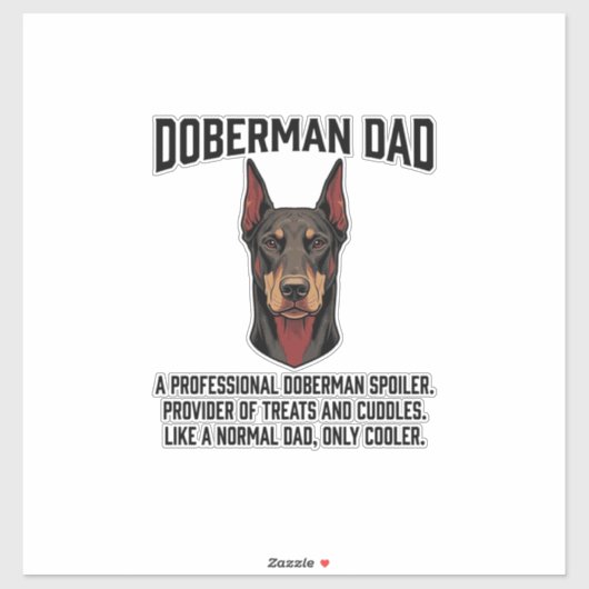 Dobermann Vader Vintage Gravure Hond Liefhebber T- Sticker (Vel)