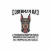 Dobermann Vader Vintage Gravure Hond Liefhebber T- Sticker (Voorkant)