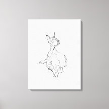 Dobermann Wandkunst – Minimalistische hondenlijnte