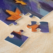 Dobermannenhonden gaan langs de deuren in Hallowee Legpuzzel (Zijkant)