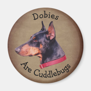 Dobermanns Zijn Knuffelbeestjes Dobermann Pinscher Magneet