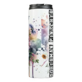 Doberman's Bold Floral Majesty Thermosbeker (Achterkant)