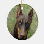 Dobermans Keramisch Ornament (Links)