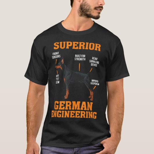 Dobermans Superior German Engineering T-shirt (Voorkant)