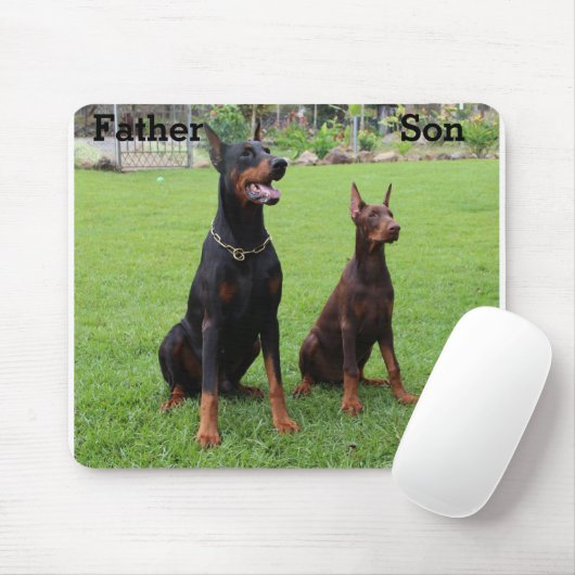Doberman's Vader- en Zoon-Muismat Muismat (Met muis)