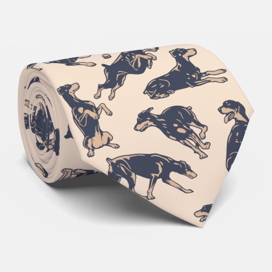 Dobes Doing Dobe Stuff Stropdas (Opgerold)