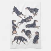 Dobes Doing Dobe Stuff Theedoek (Verticaal)