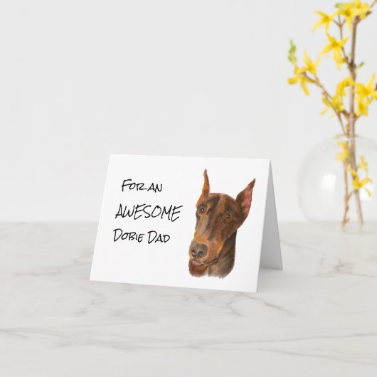 Dobie Dad Vaderdag Wenskaart Kaart (Gele Bloem)