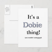 Dobie Thing Briefkaart (Voorkant / Achterkant)