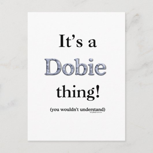 Dobie Thing Briefkaart (Voorkant)