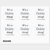 Dobie Thing Ronde Sticker (Vel)