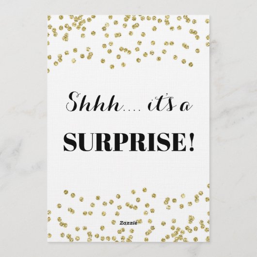 Doble Celebration Confetti Nepgoud Uitnodiging (Achterkant)