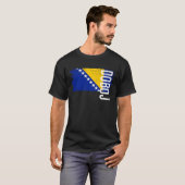 Doboj Bosnische Vlag voor Bosnische Mannen Vrouwen T-shirt (Voorkant volledig)