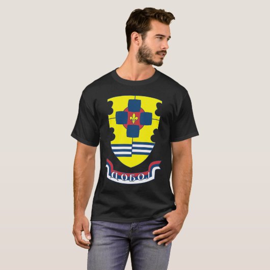 Doboj Grb Republika Srpska RS Srpska Zastava Trobo T-shirt (Voorkant volledig)