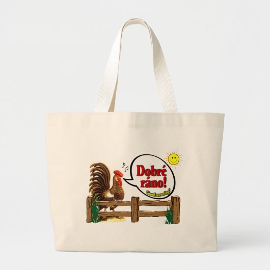 Dobré ráno Goedemorgen in het Tsjechisch! Grote Tote Bag (Voorkant)