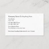 Dobrman Breeder Visitekaartjes (Achterkant)