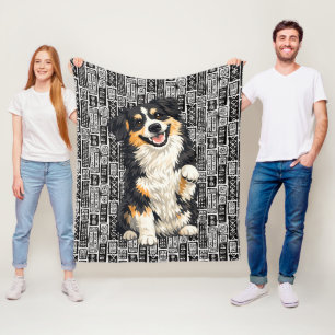 DOBRO Aussie Australian Shepherd Fleece Deken