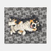 DOBRO Aussie Australian Shepherd Fleece Deken (Voorkant (Horizontaal))