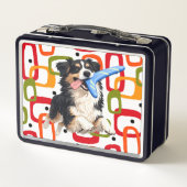 DOBRO - Australische Herder Metal Lunchbox (Achterkant)