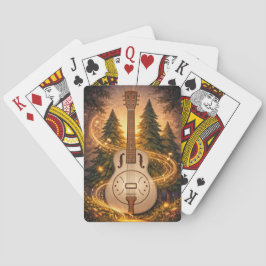 Dobro-bos gloeiende bosdroom pokerkaarten