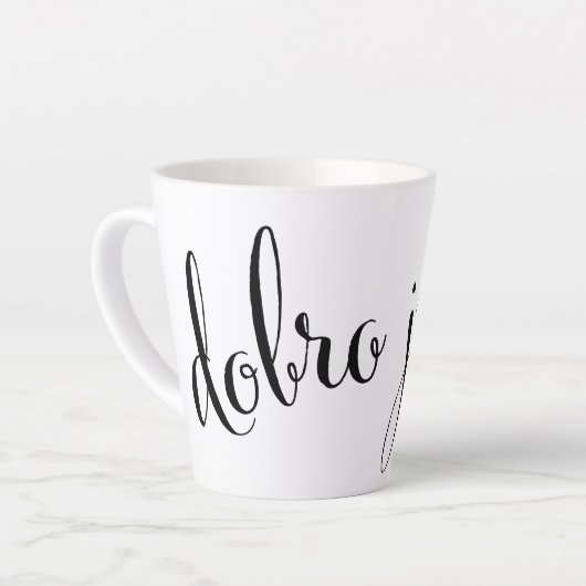 dobro jutro Goedemorgen Republiek Kroatië Latte Mok (Linkerhoek)