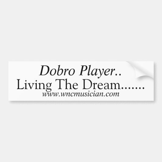 Dobro Player-sticker Bumpersticker (Voorkant)