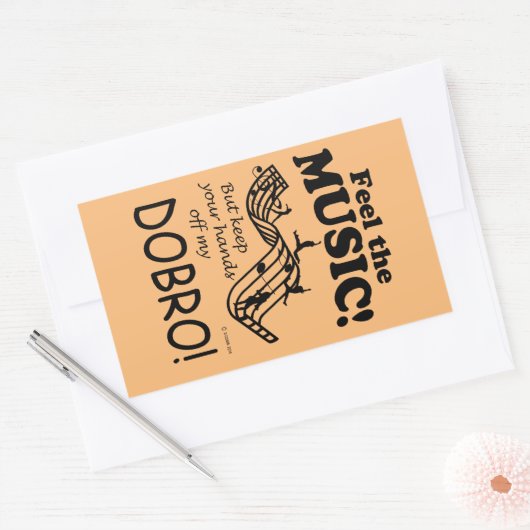 Dobro voelt de muziek rechthoekige Sticker (Envelop)