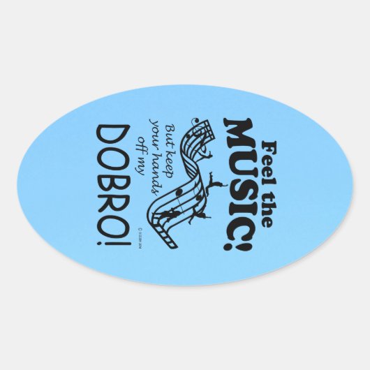 Dobro voelt de Sticker van het muziekovaal (Voorkant)
