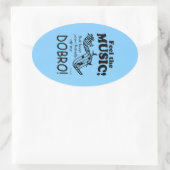 Dobro voelt de Sticker van het muziekovaal (Tas)
